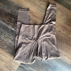 aerie Offline Seamless 7/8 High Rise Long Inseam Leggings in Taupe Brown